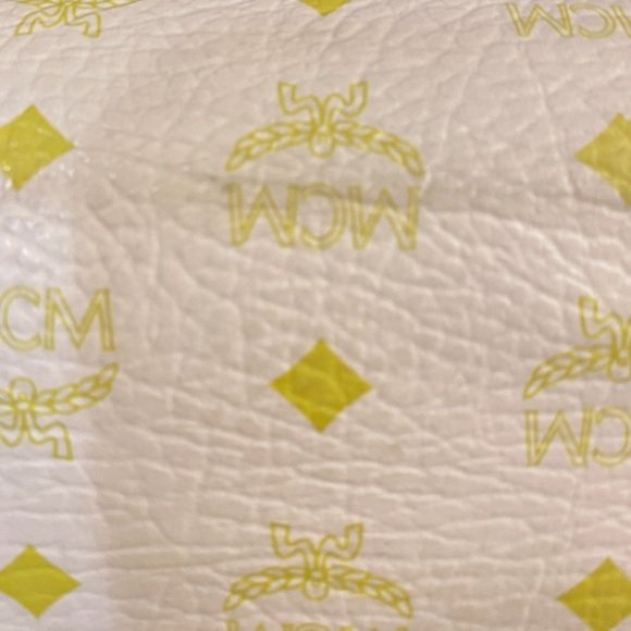 MCM Lime Green & White Visetos Boston Bag, EUC - Picture 15 of 16